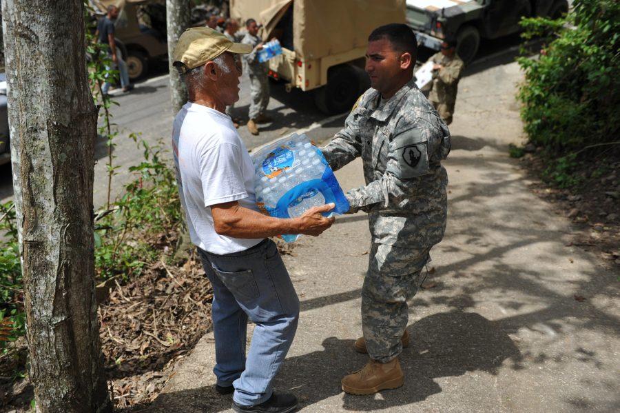U.S.+Army+Reserve+Soldiers+assigned+to+the+1st+Mission+Support+Command%2C+deliver+food+and+water+to+Rio+Prieto%2C+La+Torre+and+other+communities+during+Hurricane+Maria+relief+efforts+in+Lares%2C+Puerto+Rico.+October+20%2C+2017.