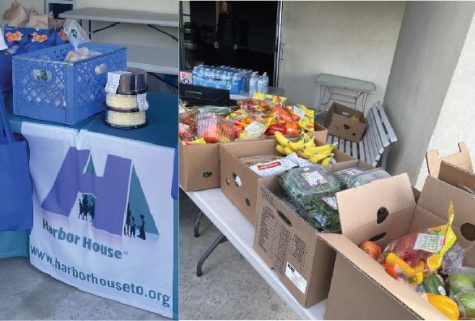 LUNCH RUSH: Harbor House provides daily lunch meals and snacks at Holy Trinity Lutheran Church for people in need within Thousand Oaks. All food provided is donated, with fresh produce and packaged snack options being handed out.