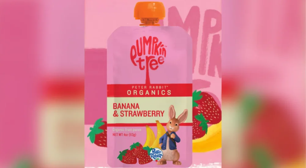 PT Organics Recalls Select Pumpkin Tree Peter Rabbit Organics Banana and Strawberry Puree Pouches Sold Nationwide at Kroger, Meijer and Target Over Possible Plastic Contamination