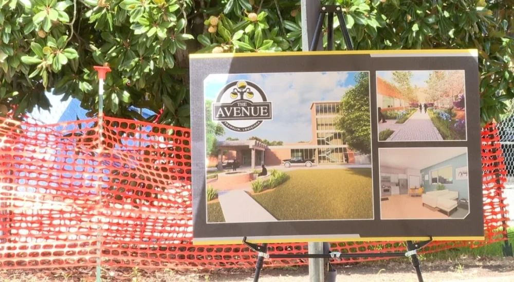 Vacant hospital building in Franklin, Louisiana, scheduled to become senior living community