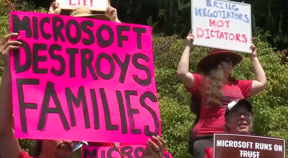 Hunt Valley Microsoft Gaming Workers Protest 4,800 Layoffs as Zenimax Staff Face September 6 Last Day and Union Files Federal Labor Charges